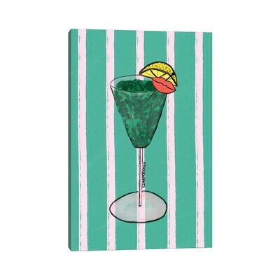 Tropical Martini by Bouffants & Broken Hearts - Wrapped Canvas Painting - Image 0
