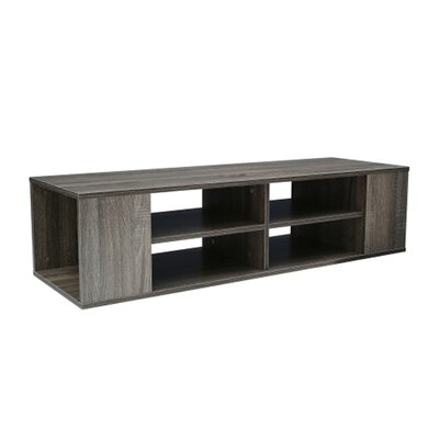 Wall Mounted Media Console,Floating TV Stand Component Shelf With Height Adjustable, Walnut - Image 0