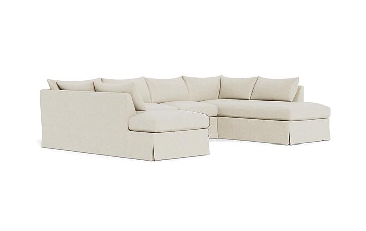 Sloan Slipcovered 3-Piece U-Bumper Sectional - Image 1
