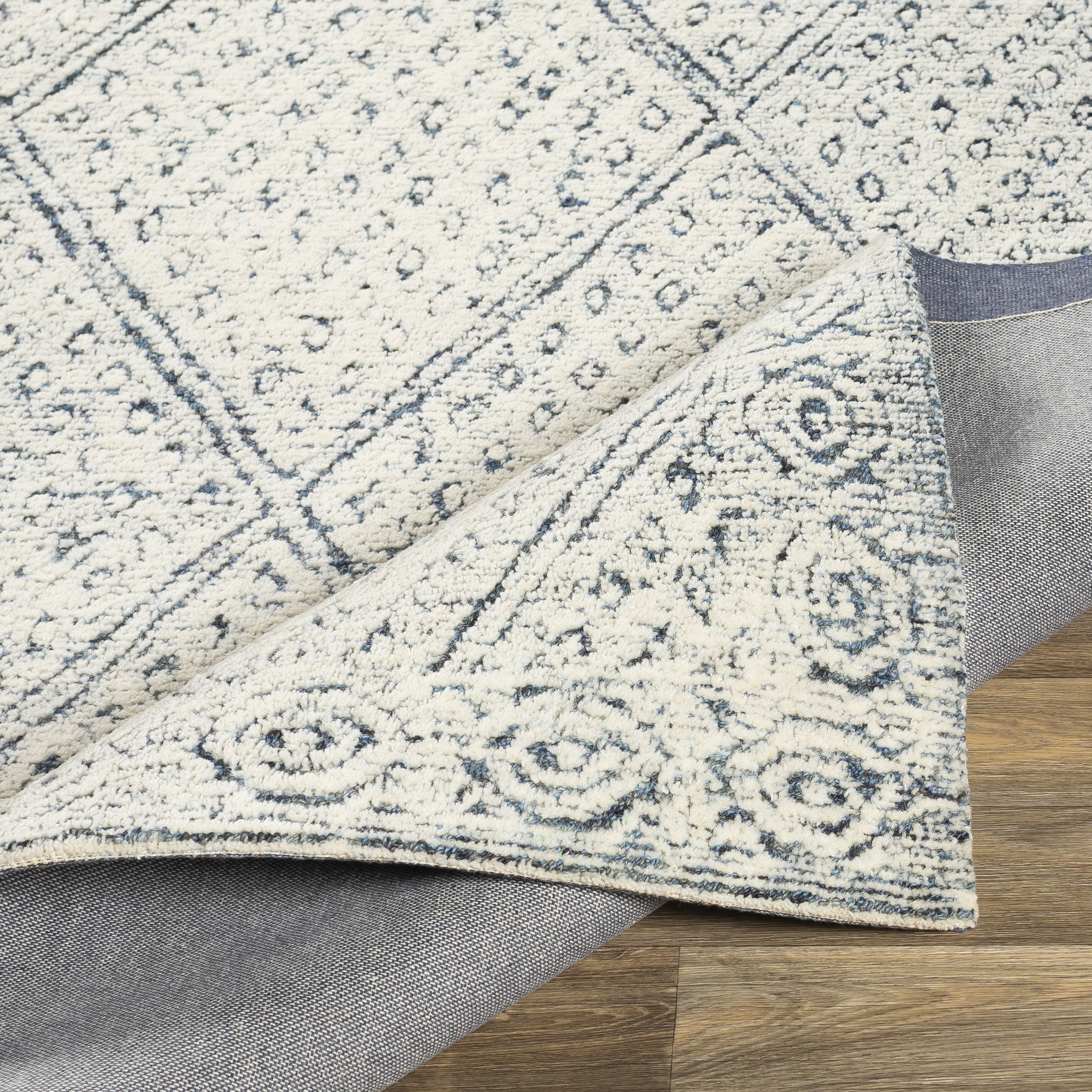 Louvre Blue Indoor 2' x 3' Handmade Rug - Image 4