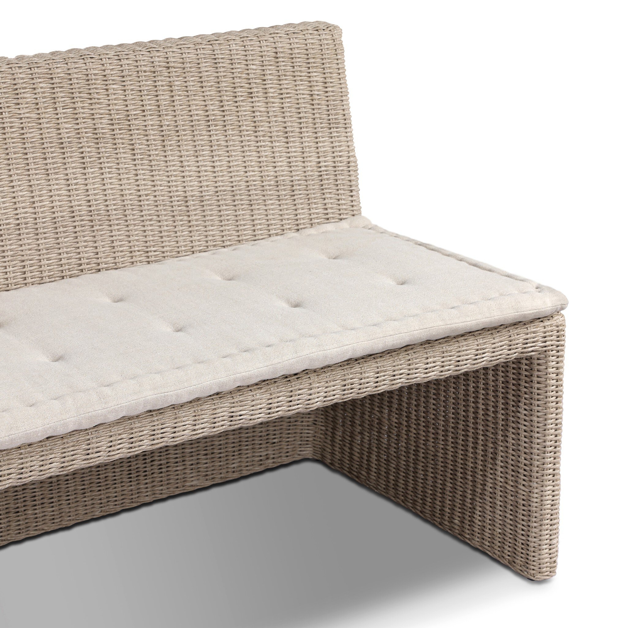 Build Your Own: Senna Outdoor Dining Banquette - Vintage White by Amber Lewis x Four Hands - Image 8