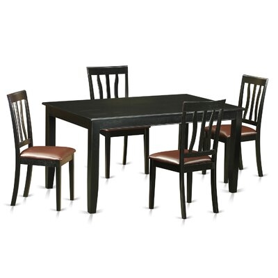 Bailley 5 - Piece Rubberwood Solid Wood Dining Set - Image 0