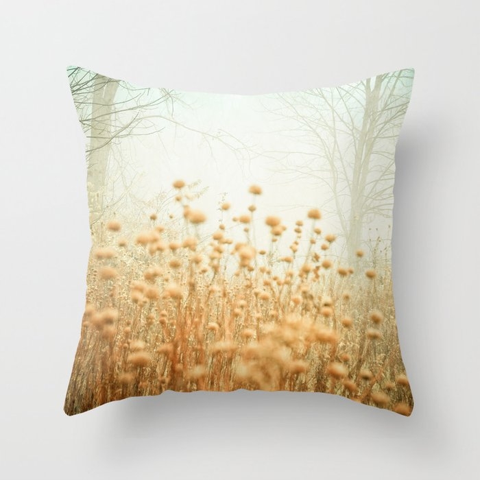 The Magic Of Fog Throw Pillow by Olivia Joy St Claire X  Modern Photograp - Cover (16" x 16") With Pillow Insert - Indoor Pillow - Image 0