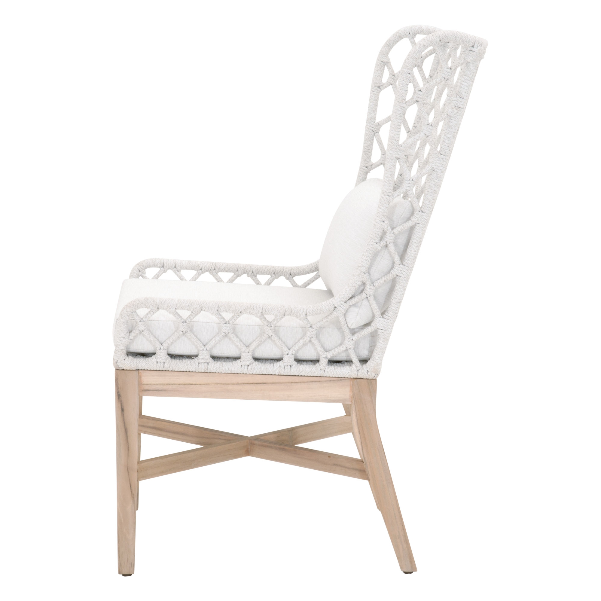 Lattis Outdoor Wing Chair, White - Image 2