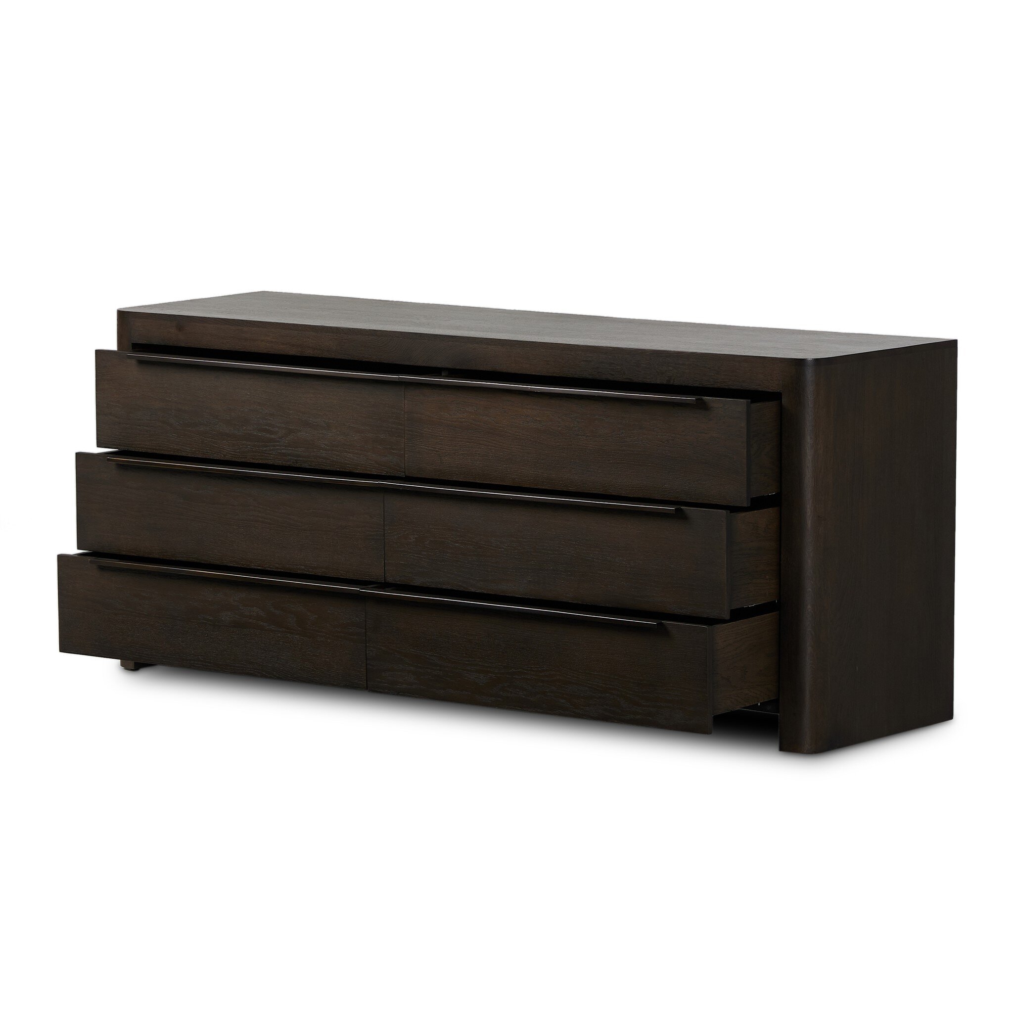 Bruce 6 Drawer Dresser - Espresso Oak Veneer - Image 8