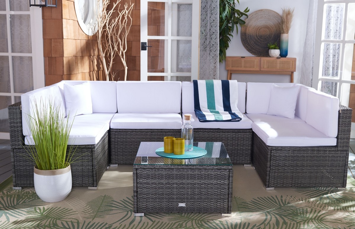 Diona Living Set - Grey Brown/White - Safavieh - Image 1