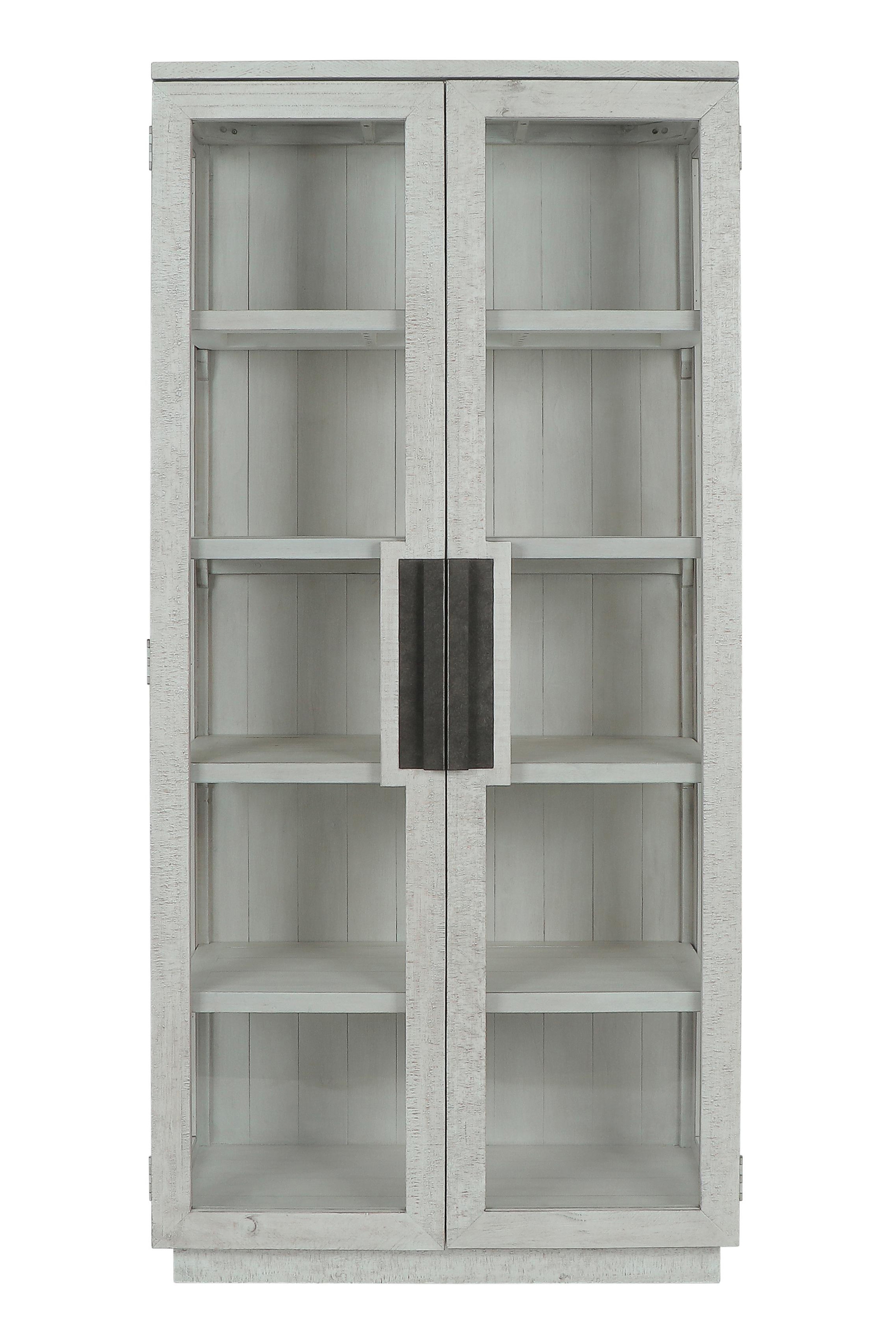 Larson 82" Tall Cabinet White Wash - Image 1
