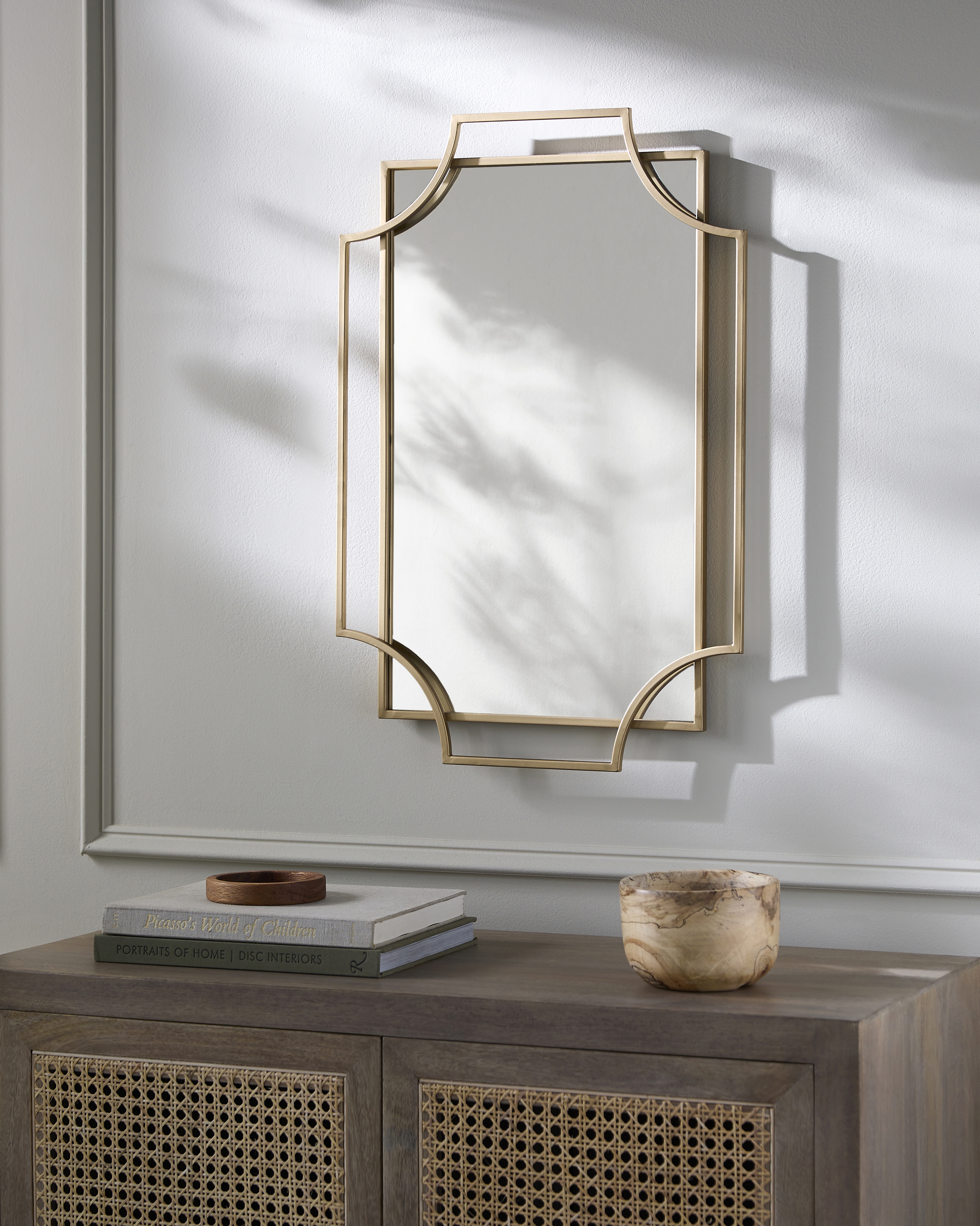 Kassandra Gold 36"H x 24"W x 1"D Accent Mirror - Image 1