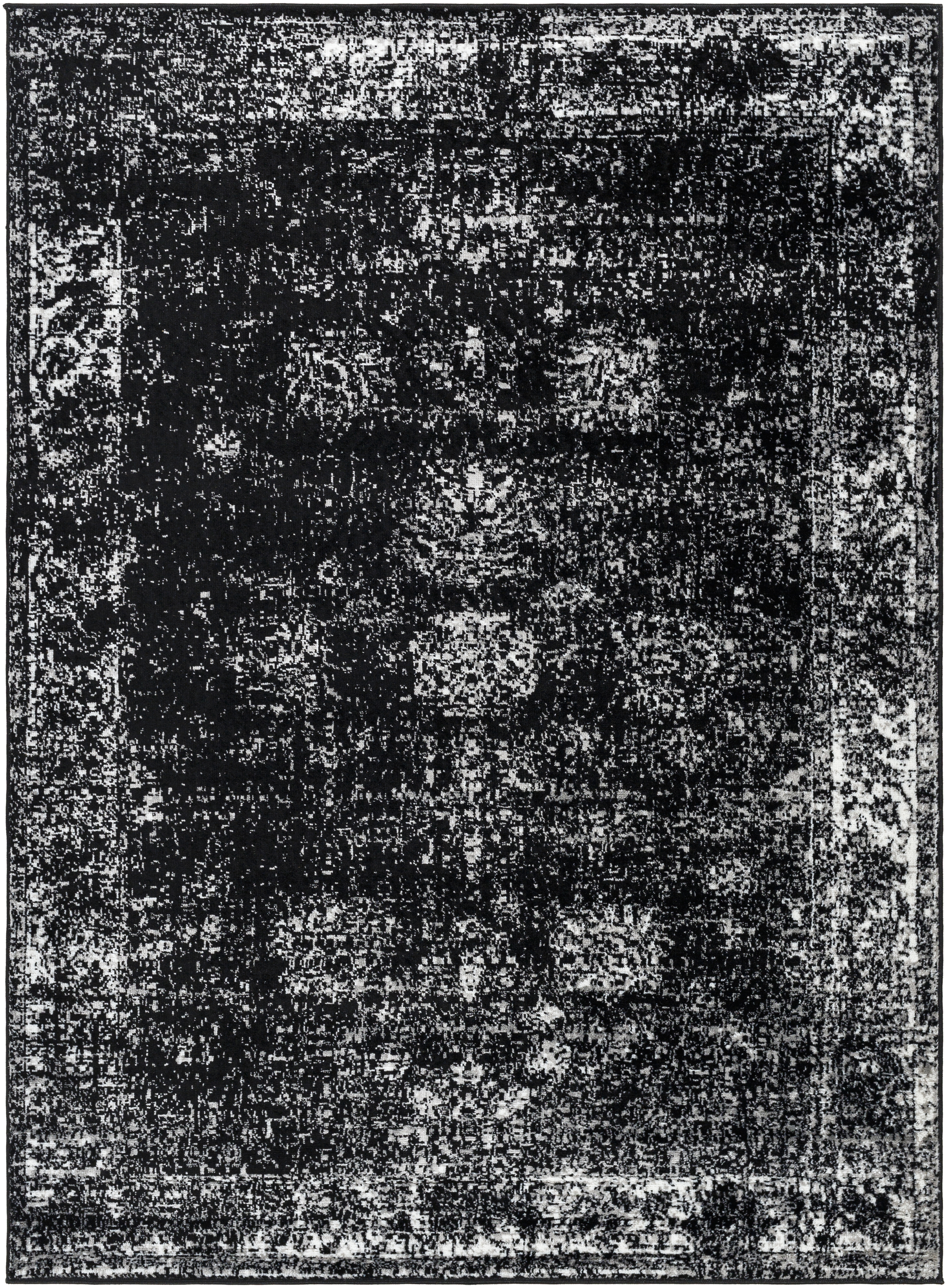 Monte Carlo Black Indoor 8'10" x 12' Machine Woven Rug - Image 0