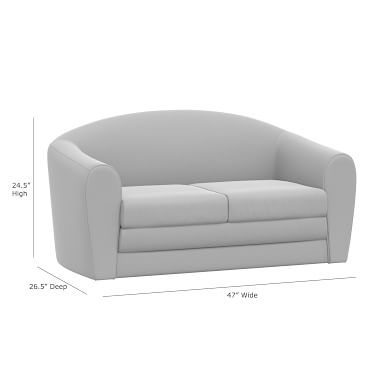 Bristol Sleeper Sofa, Enzyme Washed Canvas Dark Gray - Image 3