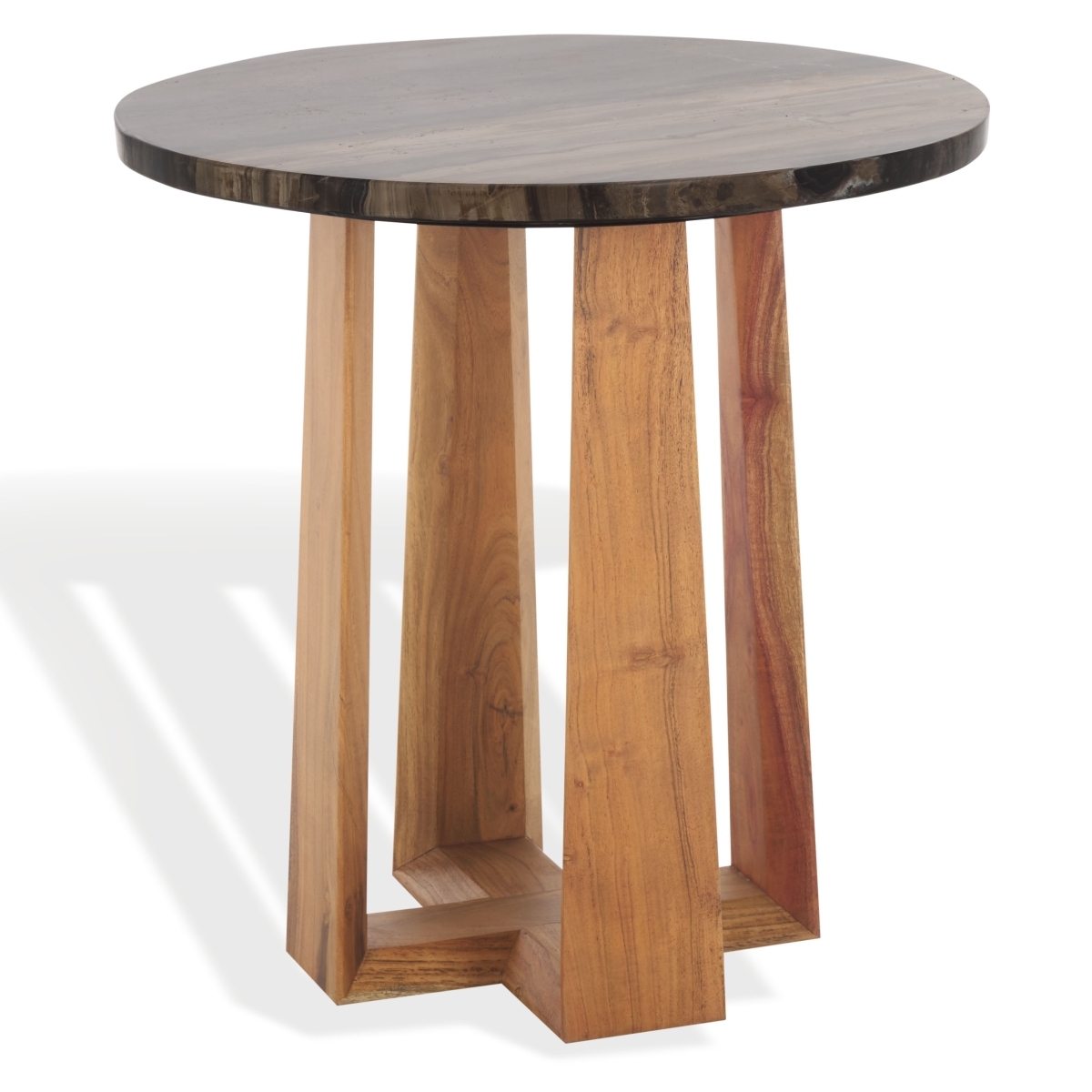 Trenton Marble Top Accent Table - Brown/Natural - Image 4