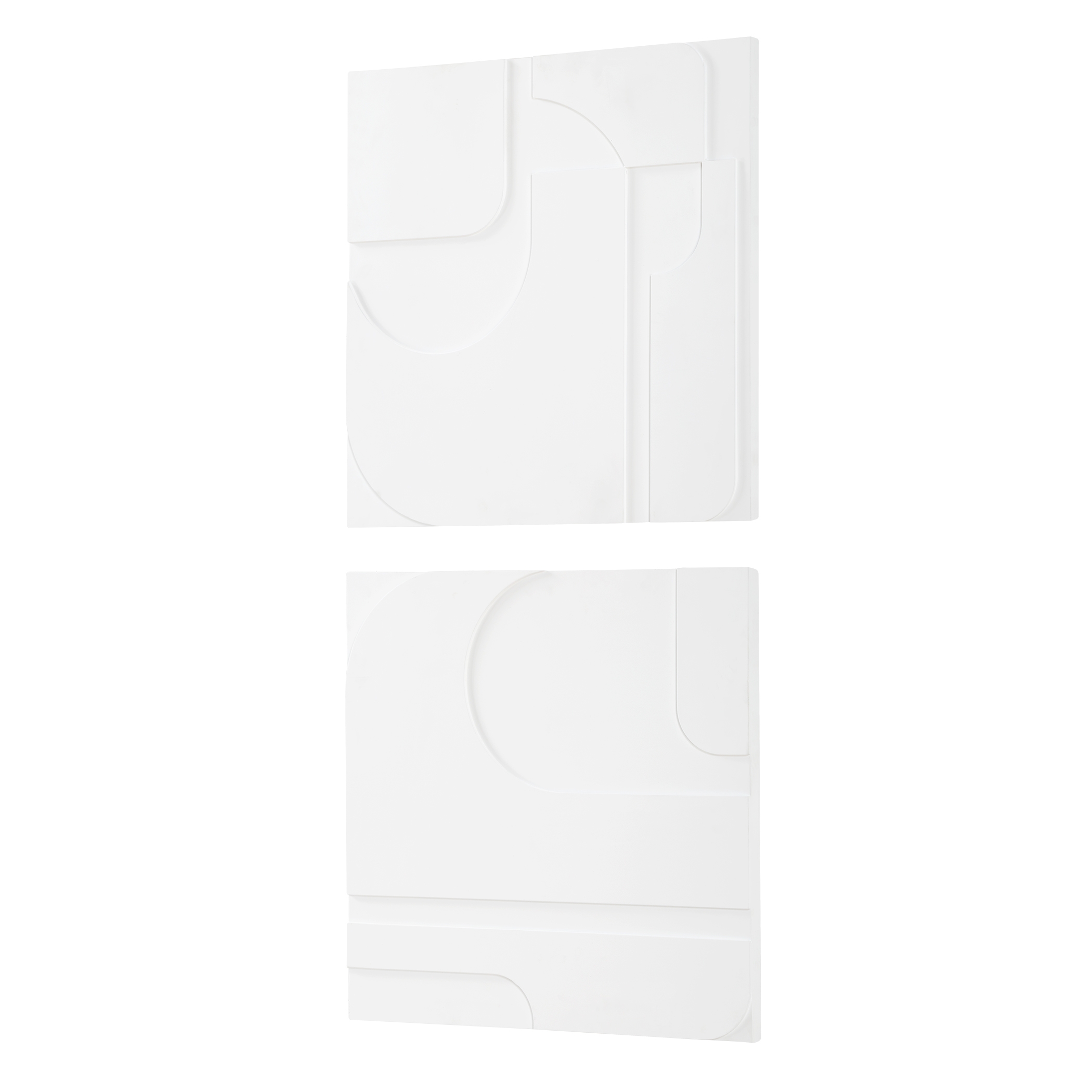 Contours White Wall Decor Set/2 - Image 3