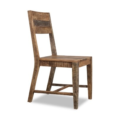 Geren Solid Wood Ladder Back Side Chair in Light Brown - Image 0
