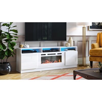 Caitie WH05 Electric Fireplace Modern 63" TV Stand - Image 0