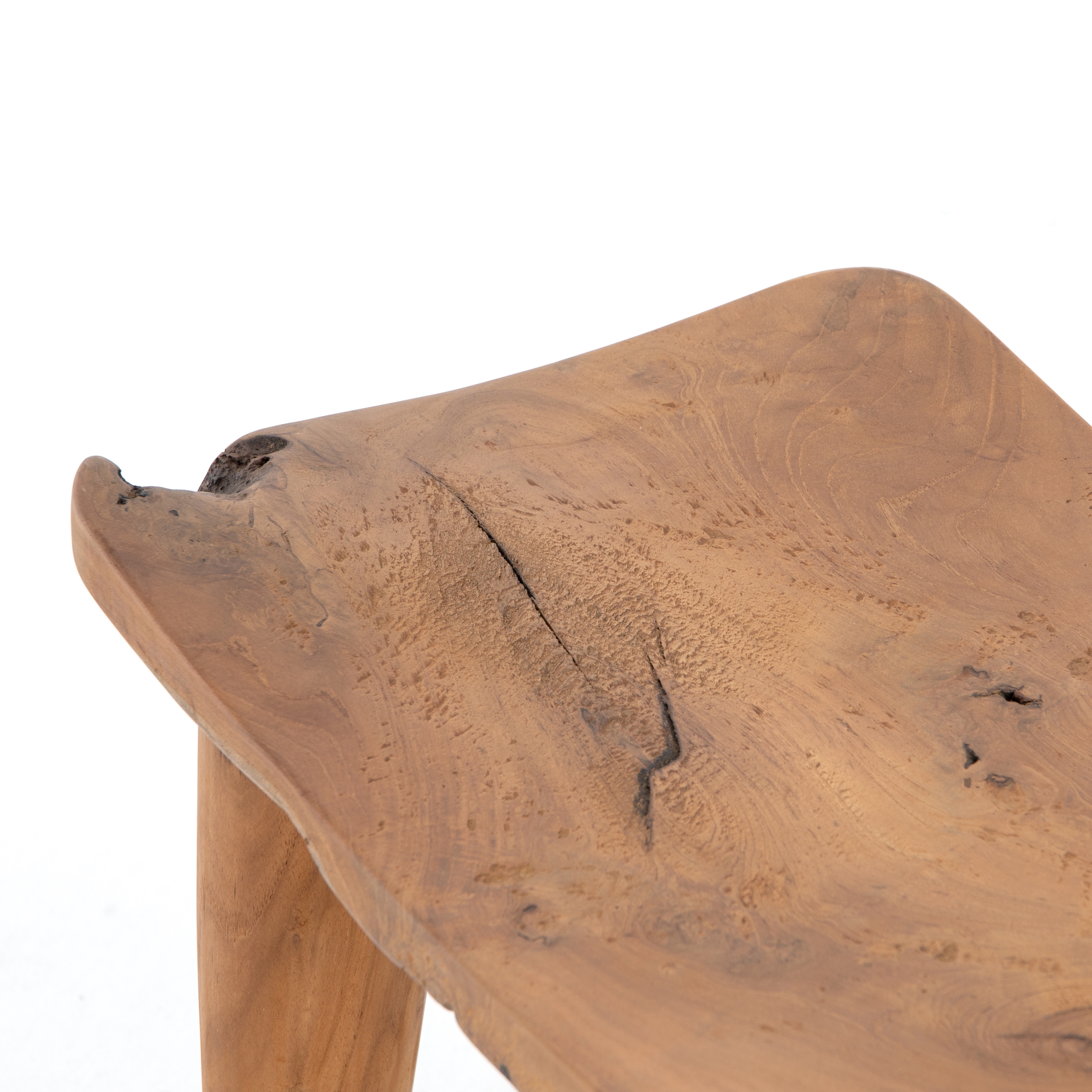 Zuri Outdoor Stool - Aged Natural Teak - Image 10