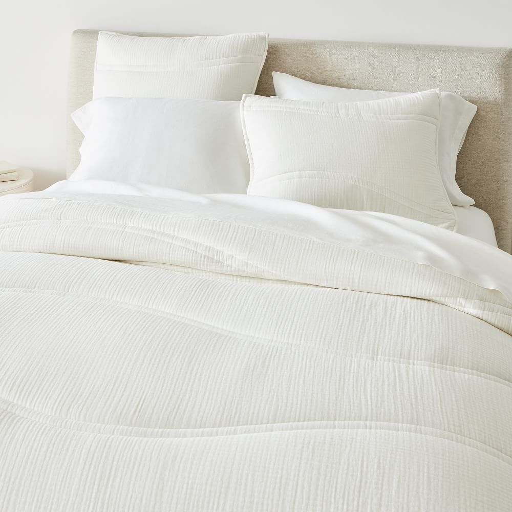 Gauze Comforter, King, White - Image 0