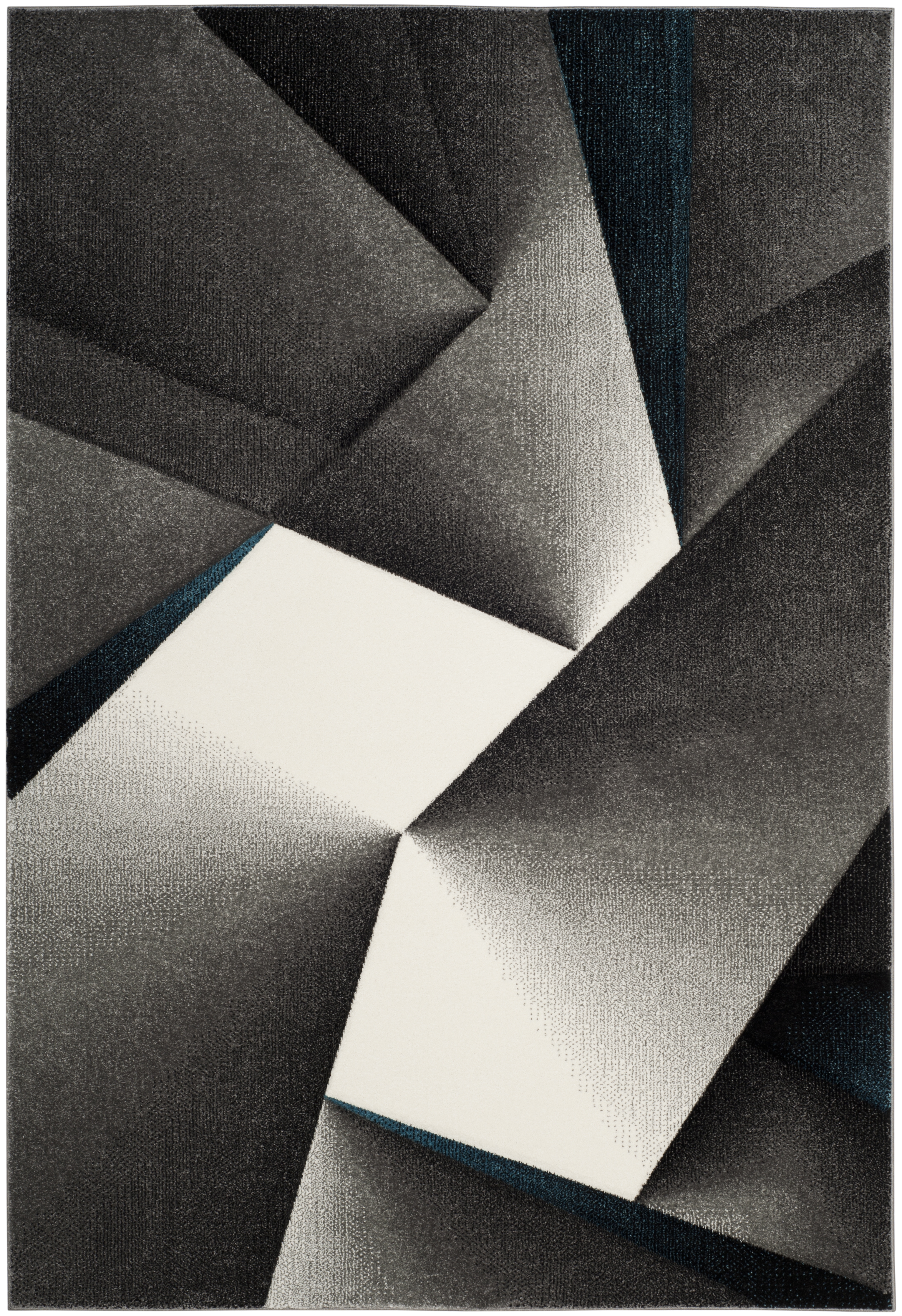 Arlo Home Woven Area Rug, HLW714D, Grey/Teal,  5' 3" X 7' 6" - Image 0