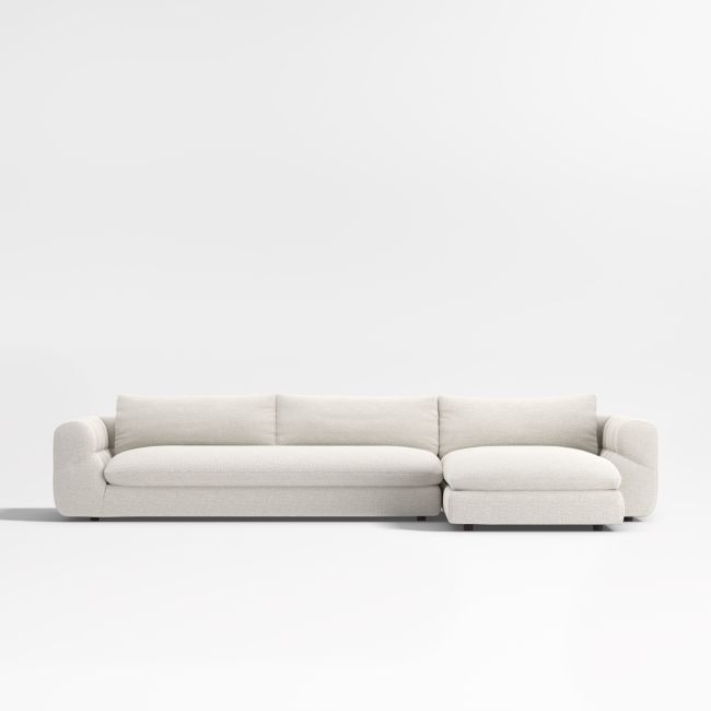 Cambria Bouclé 2-Piece Right-Arm Chaise Sectional Sofa - Image 0