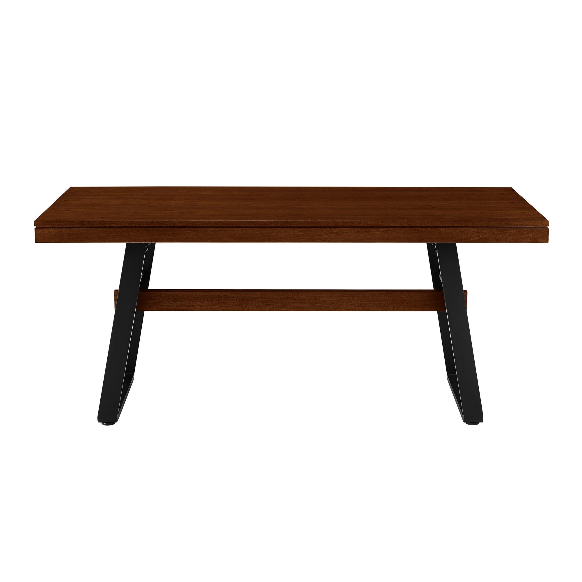 69" Modern Industrial Dining Table - Dark Walnut - Image 6