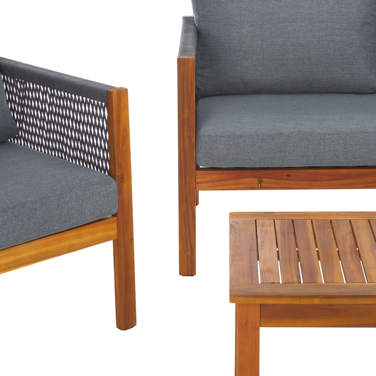 Wilson 4 Pc Living Set - Grey/Grey - Safavieh - Image 7