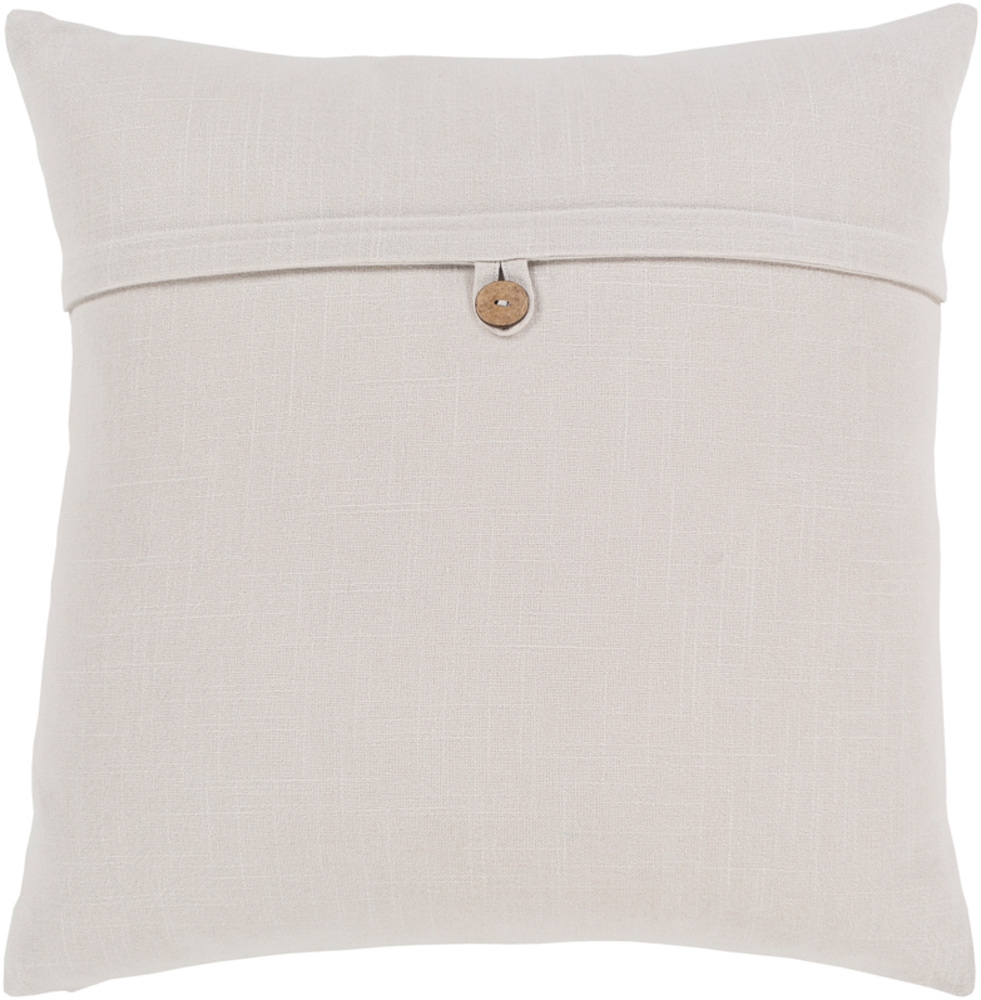 Perine Pillow Cover, 18" x 18", Ivory - Image 0