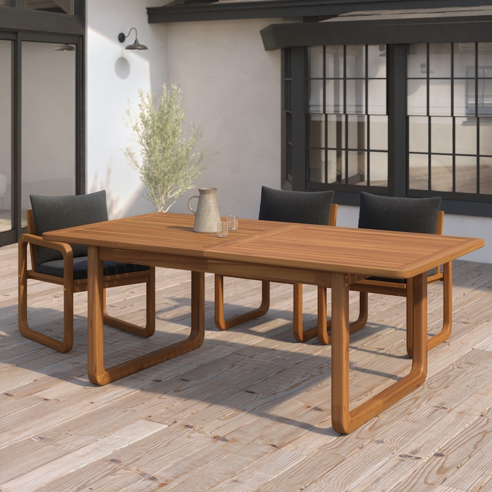 Laholm 81" Outdoor Dining Table - Acacia - Image 0