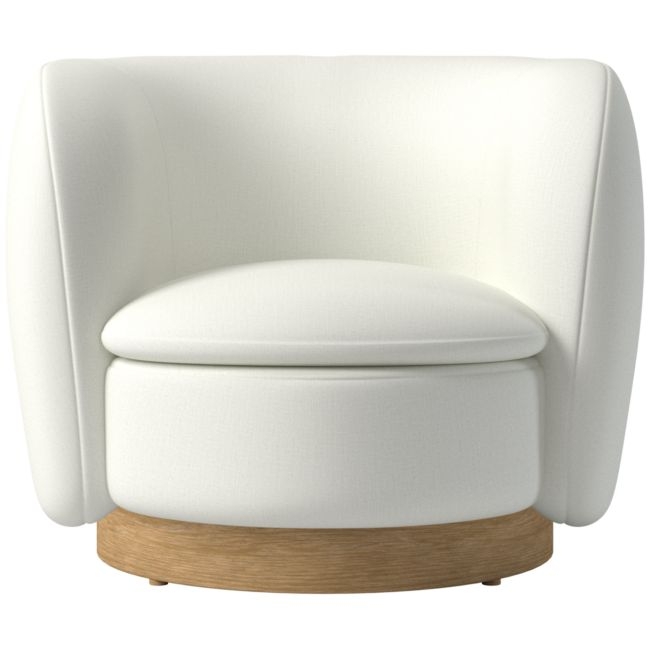 Muir Swivel Chair Colourwash Snow - Image 0