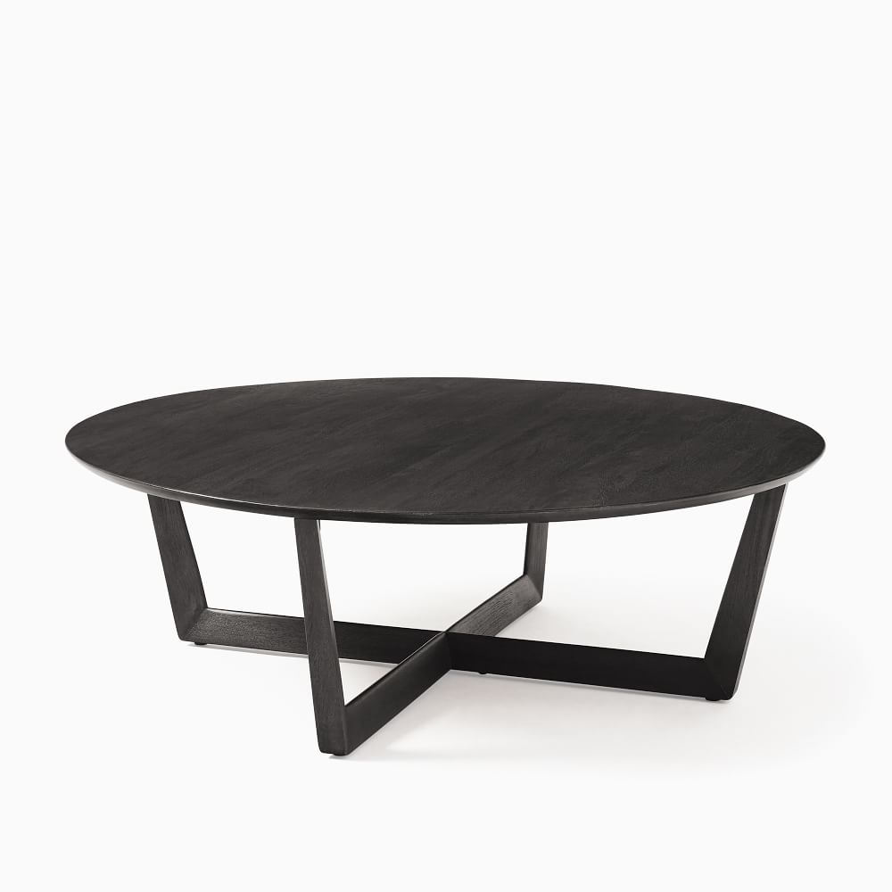 Stowe Black 46 Inch Round Coffee Table - Image 0
