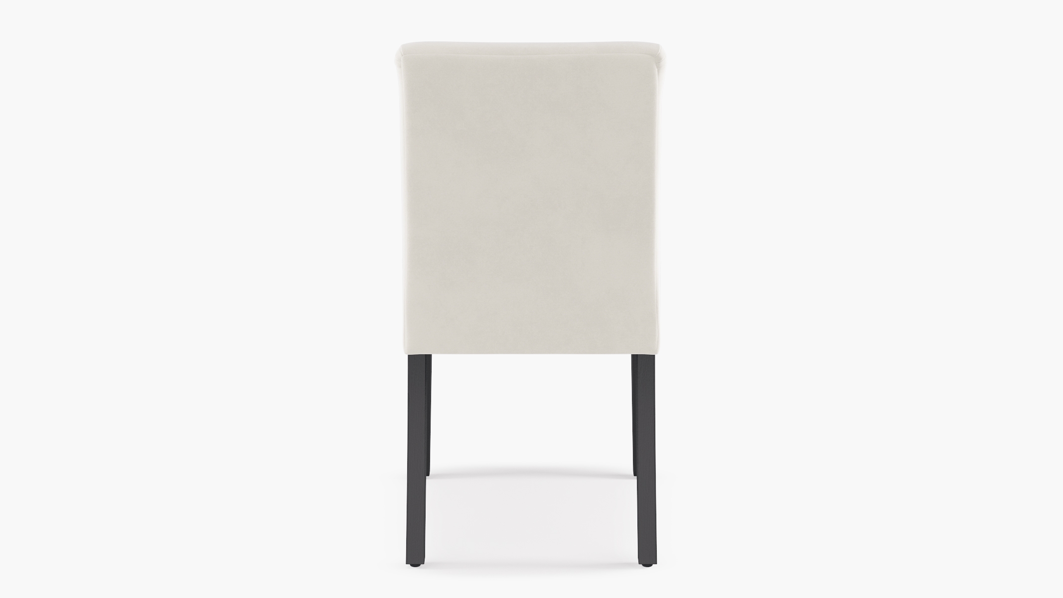 Classic Dining Chair, White Classic Velvet, Black - Image 3