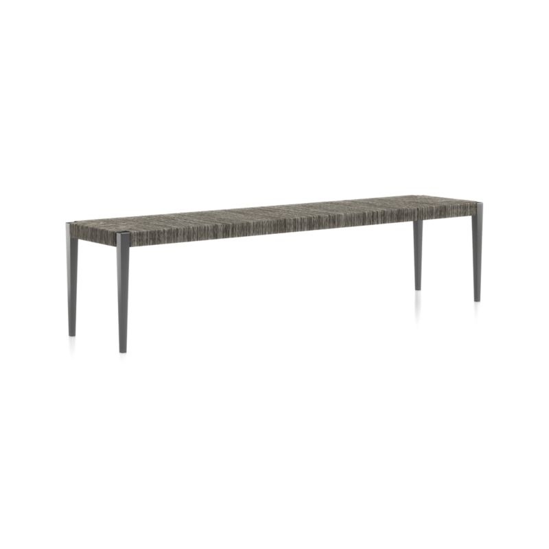 Railay All-Weather Woven Wicker Outdoor Dining Bench - Image 2