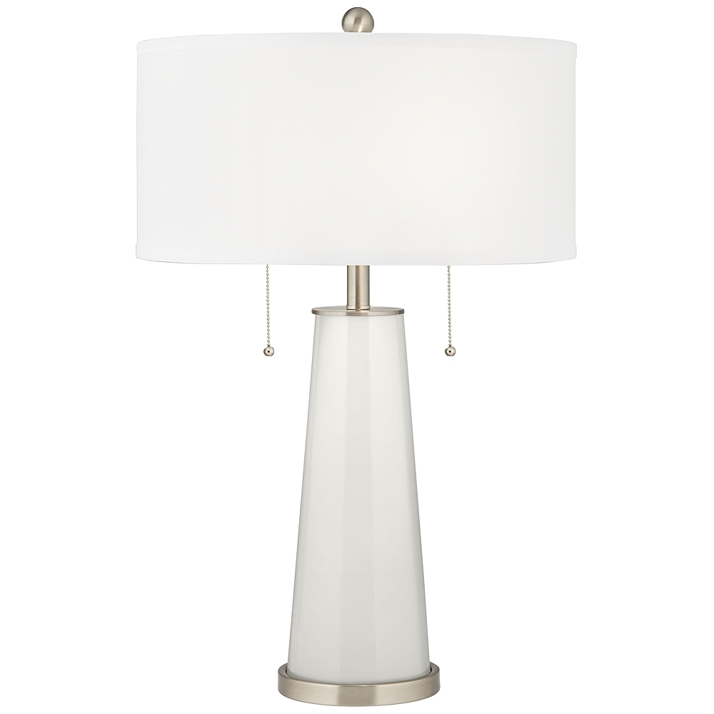 Winter White Peggy Glass Table Lamp - Style # 93Y64 - Image 0