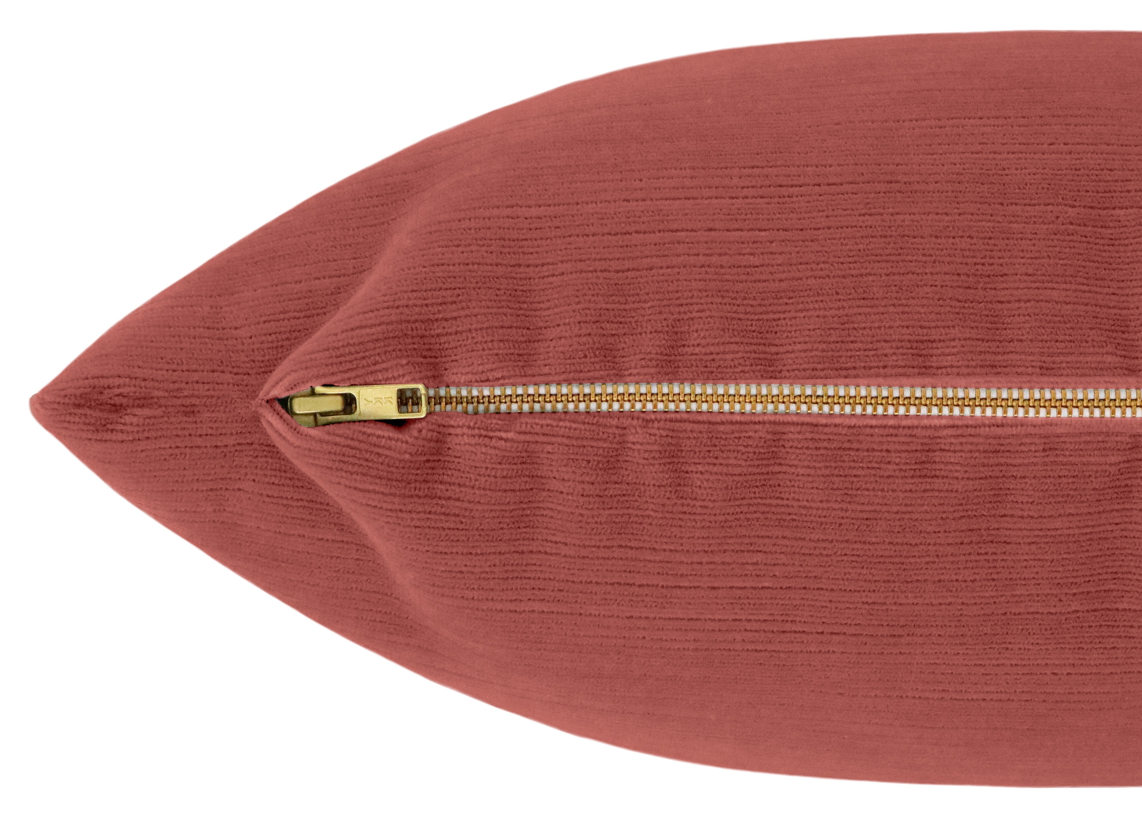 THE XL LUMBAR :: STRIE VELVET // ANTIQUE ROSE - 14" X 48" - Image 1