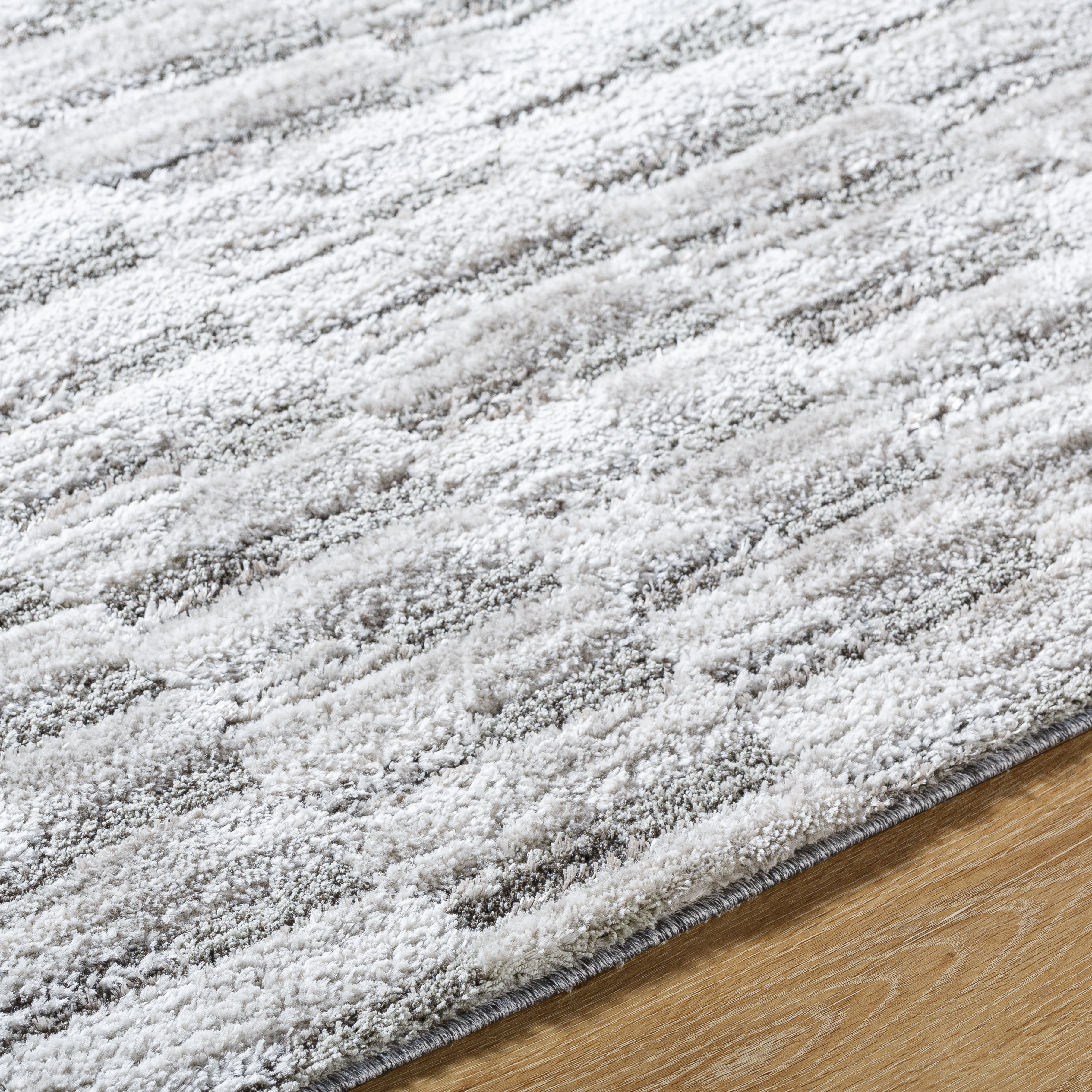 Delight Shag Gray Indoor 5'3" x 7' Machine Woven Rug - Image 2