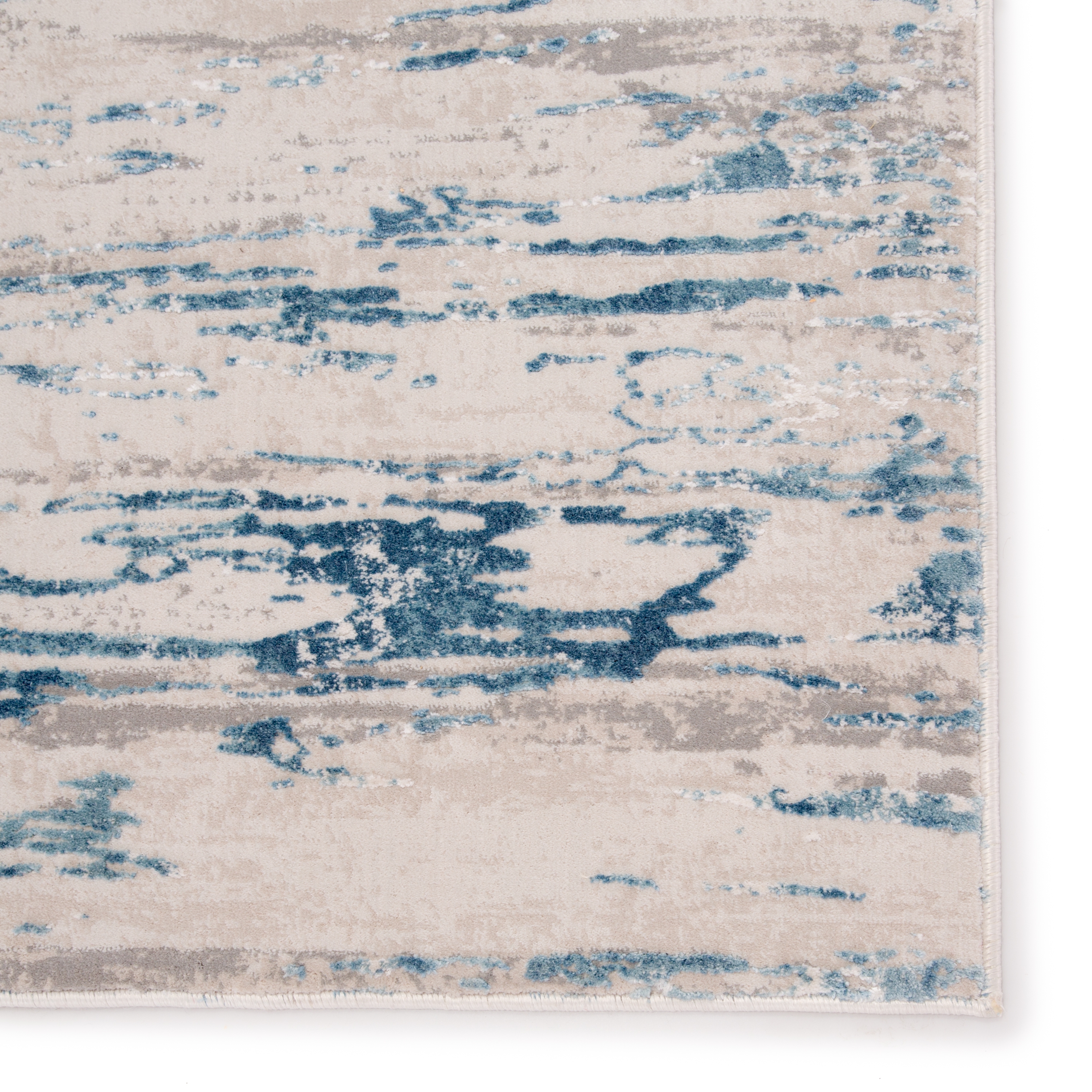Celil Abstract Ivory/ Blue Area Rug (4'X6') - Image 3