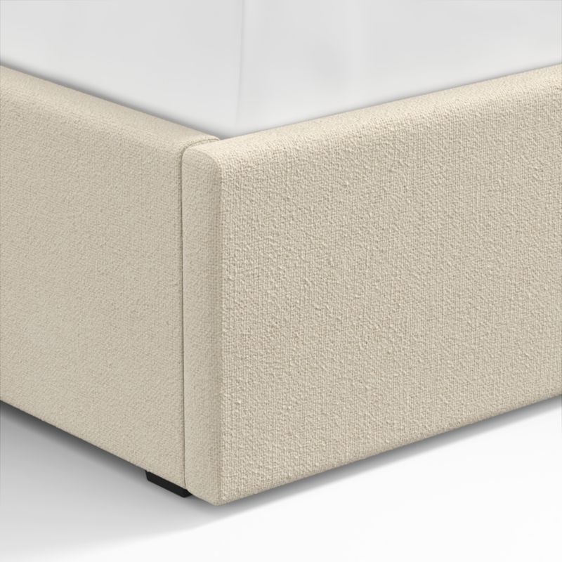 Arden 52" Ivory Upholstered Queen Headboard with Storage Bed Base - Image 2