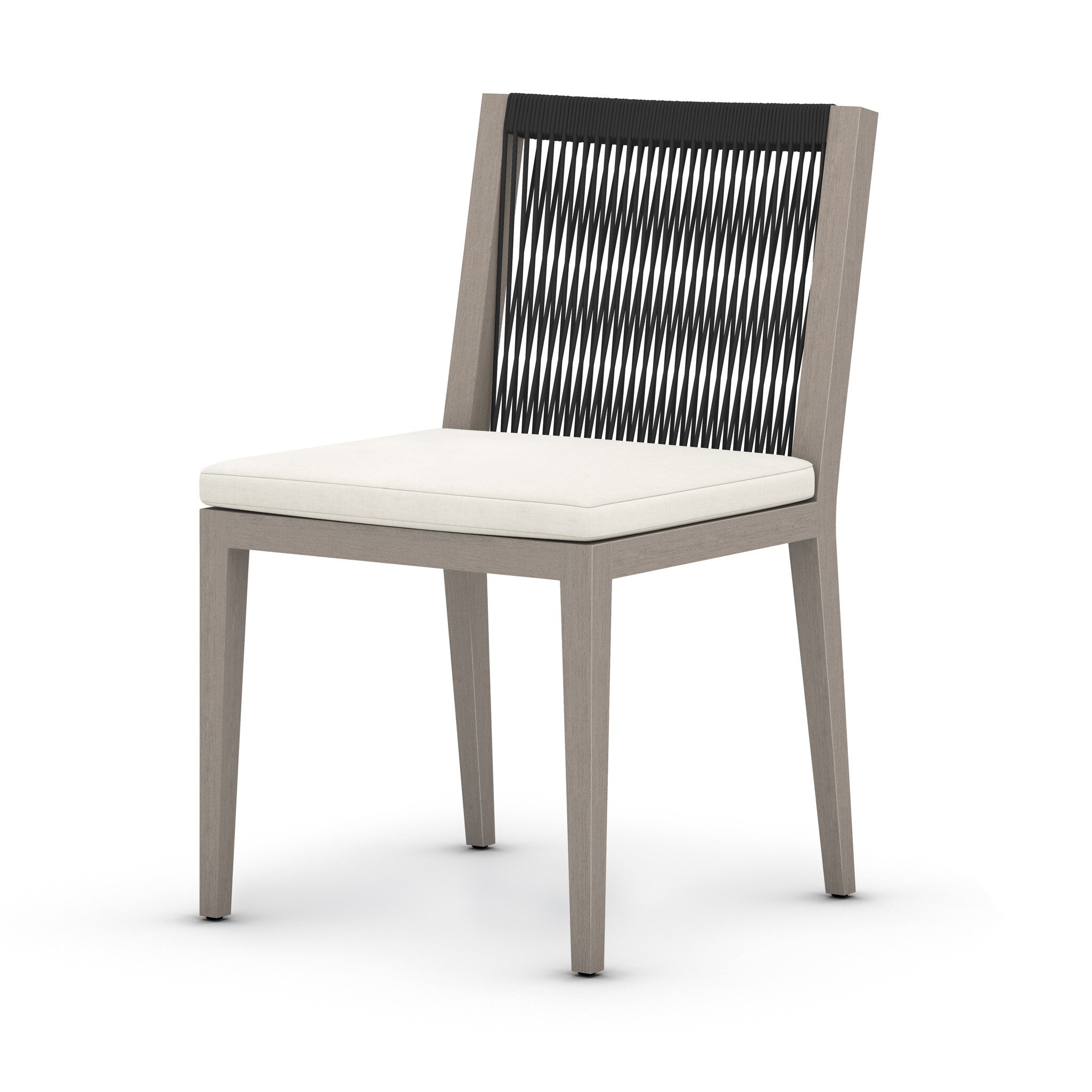 Sherwood Outdoor Dining Chair, Weathered Grey - Venao Ivory - Image 0