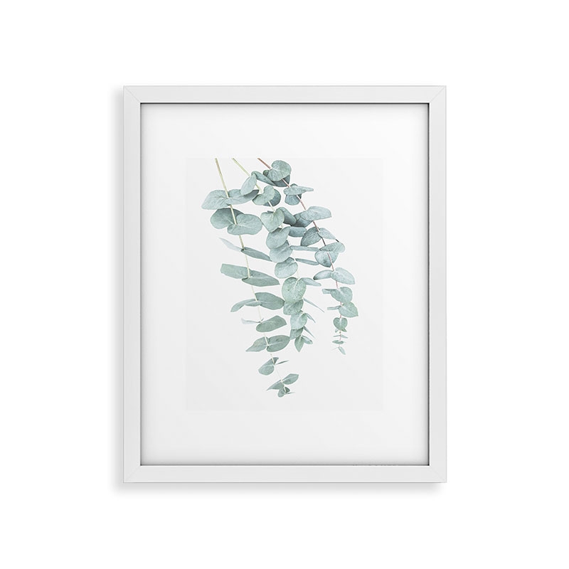 Mint Eucalyptus Ii by Sisi and Seb - Framed Art Print Modern White 24" x 36" - Image 0