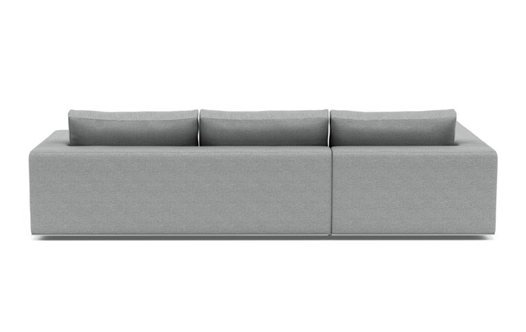Walters Left Sectional with Grey Silver Grey Fabric and standard down blend cushions - Image 3