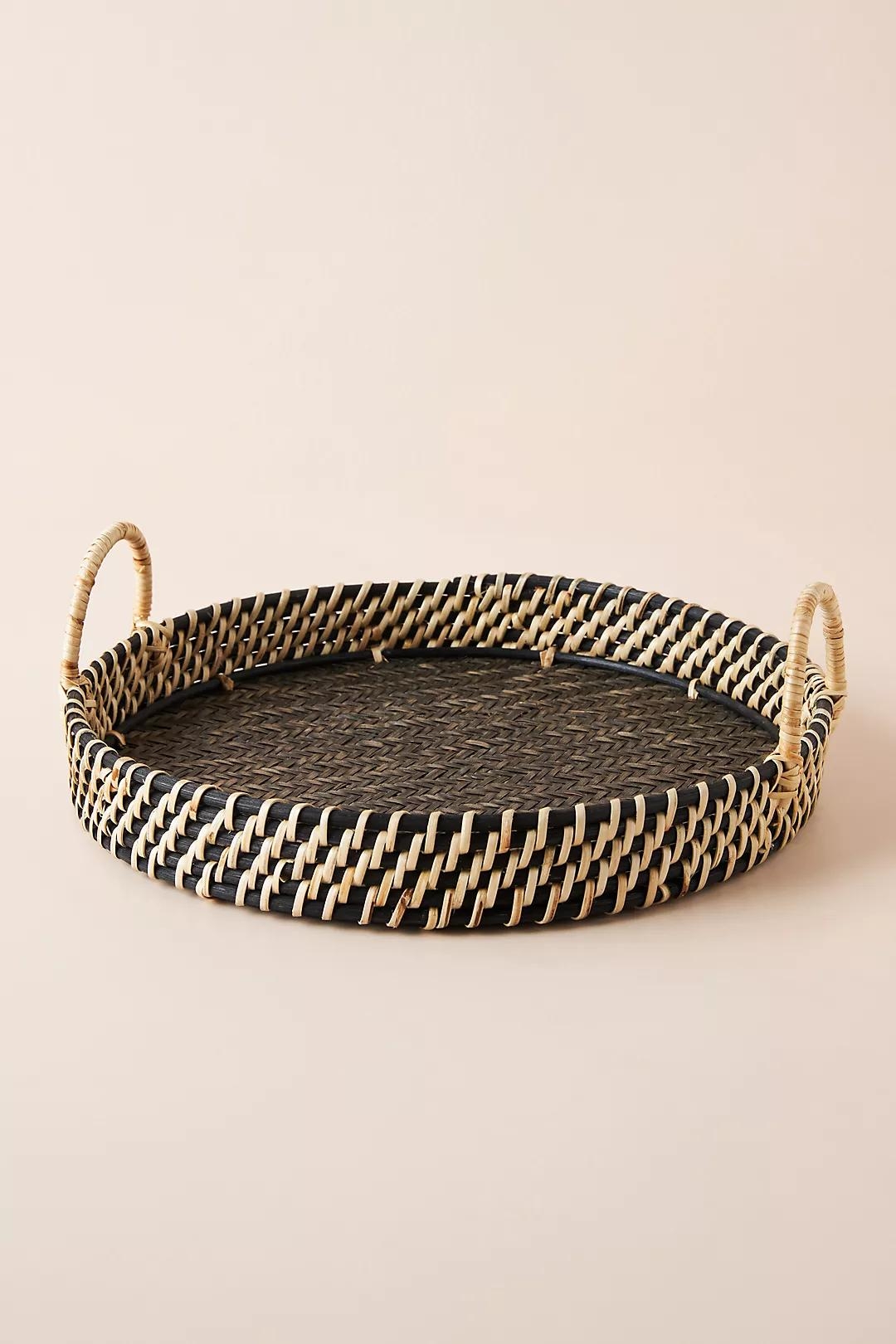 Woven Rattan Decorative Tray - Image 0