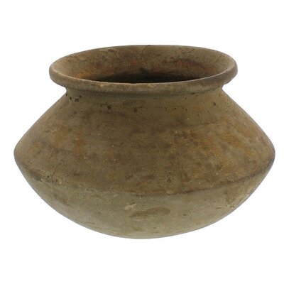 Choteau Brown 6.75" Earthenware Table Vase - Image 0