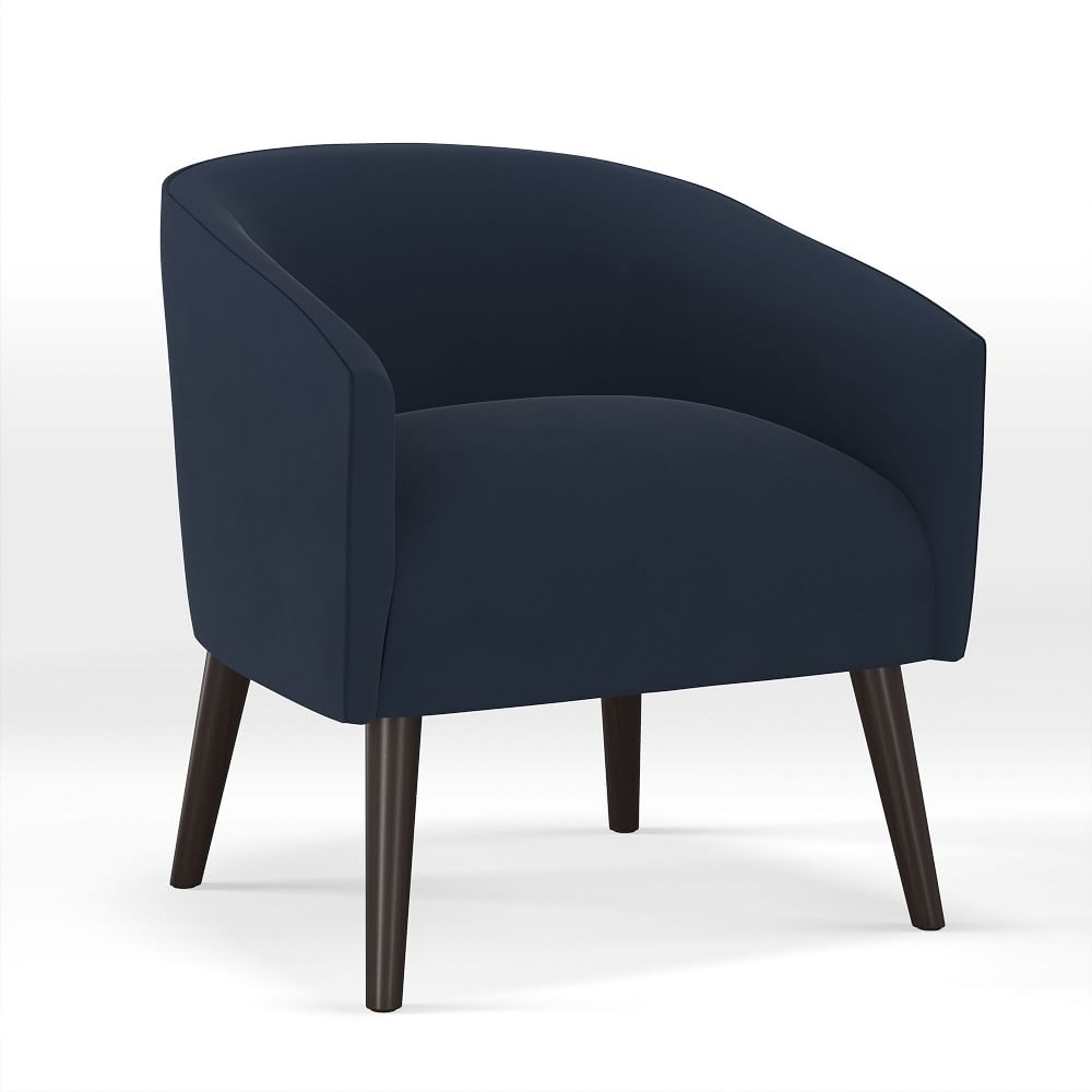 Deco Chair, Performance Velvet, Ink Blue - Image 0