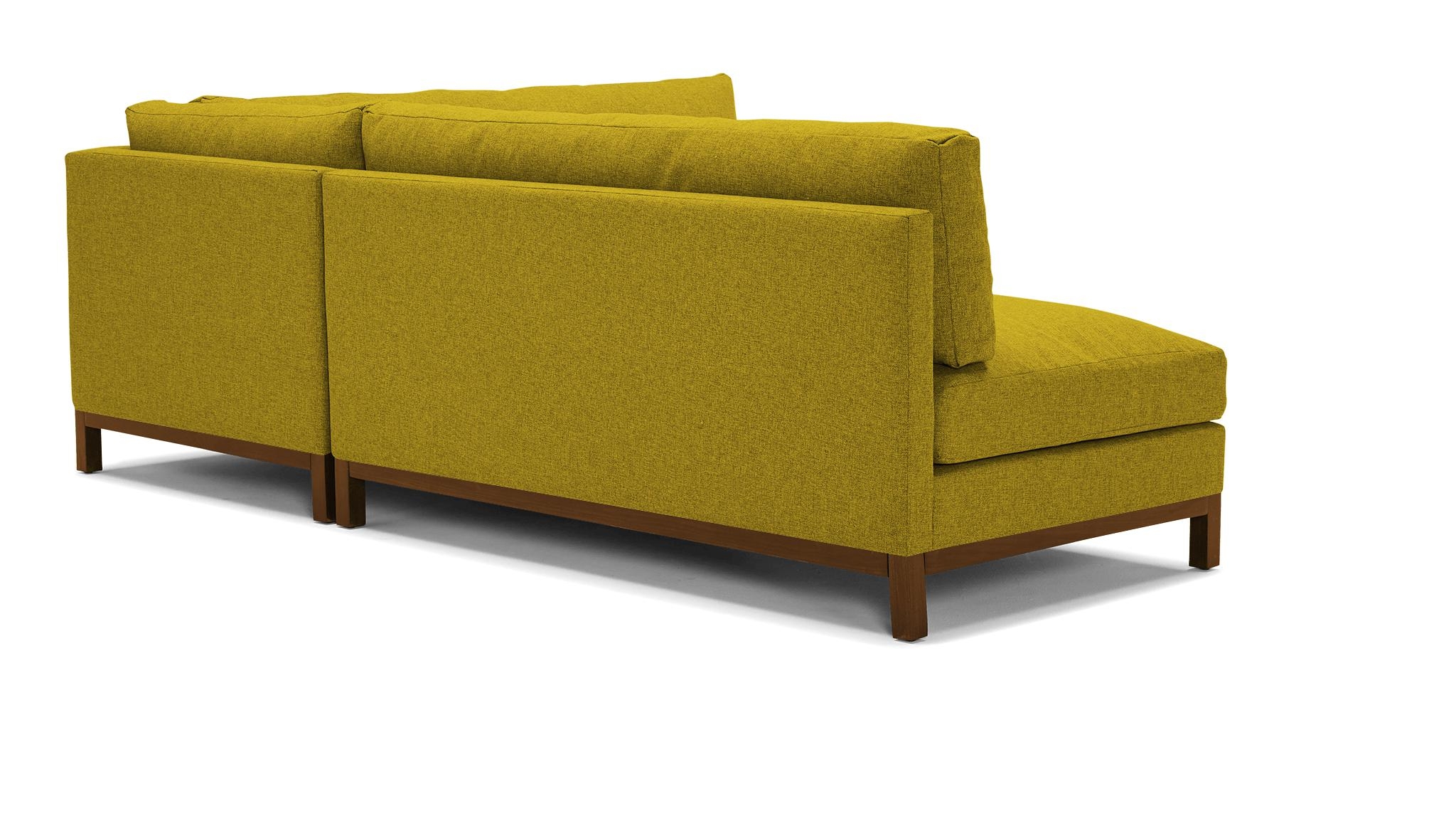 Yellow Arwen Mid Century Modern Corner Sectional - Bloke Goldenrod - Mocha - Left - Image 3