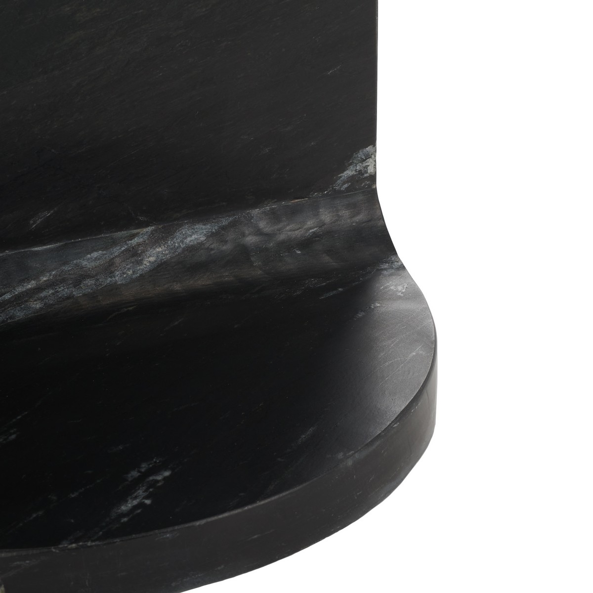 Melinda Marble "C" Accent Table - Black - Image 4