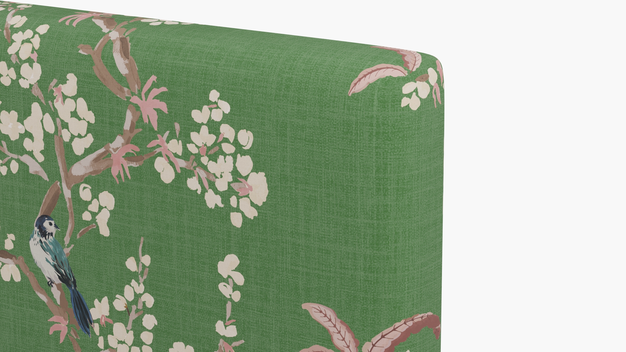 Square Back Headboard, Jade Cherry Blossom, Full - Image 2