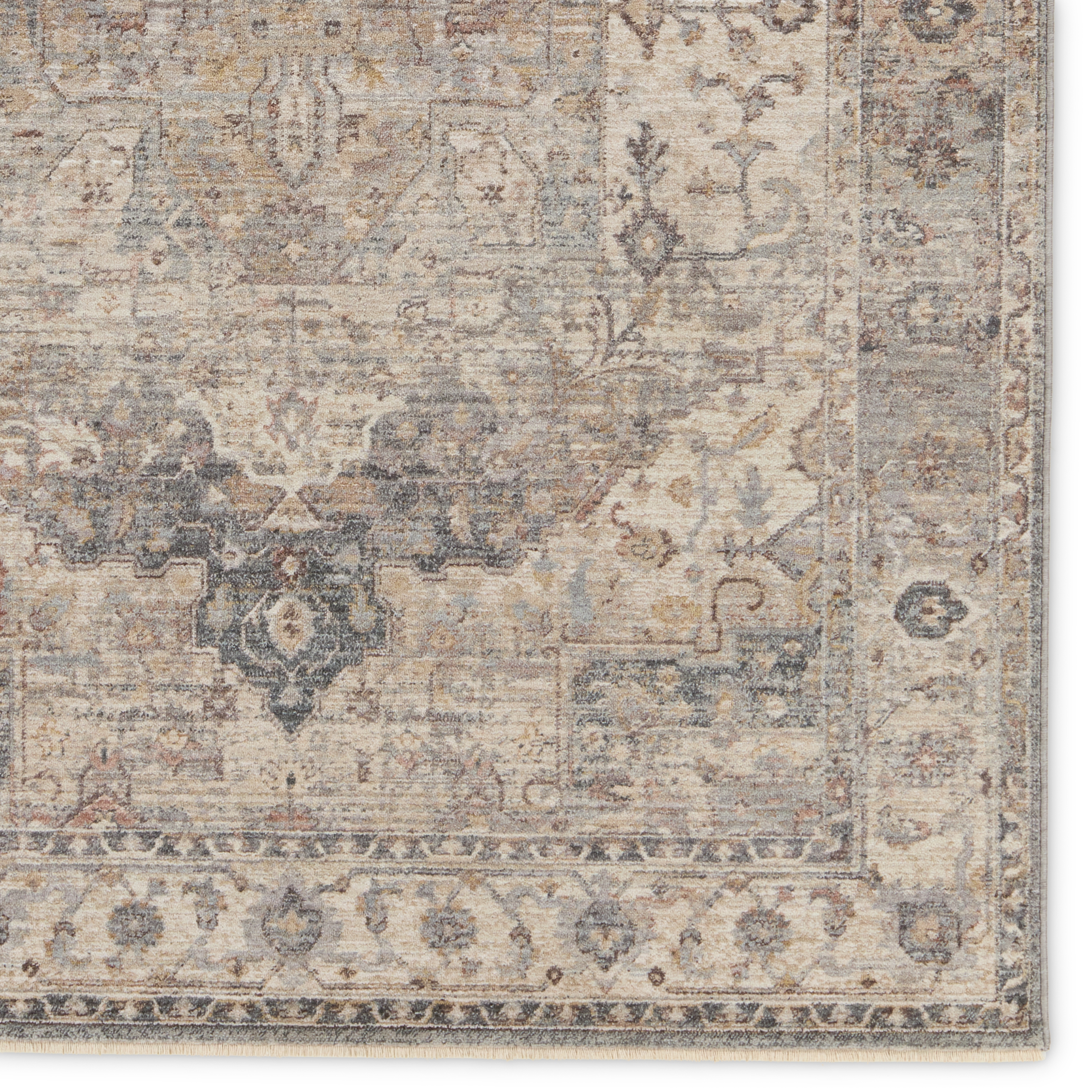 Starling Medallion Tan/ Slate Area Rug (5'3"X8'1") - Image 3