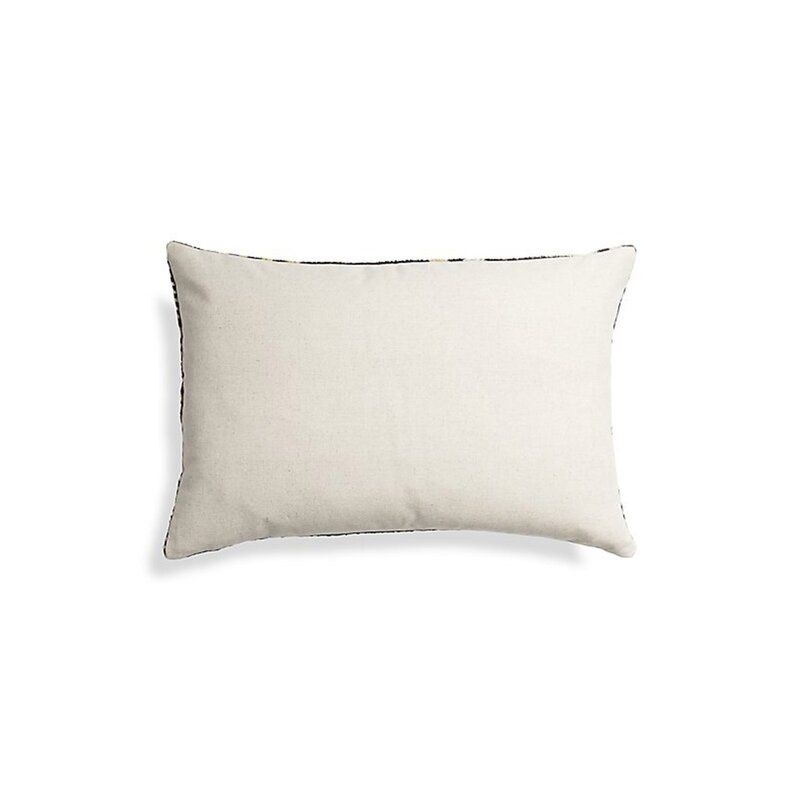 LOOMY Silk Feathers Ikat Lumbar Pillow - Image 0