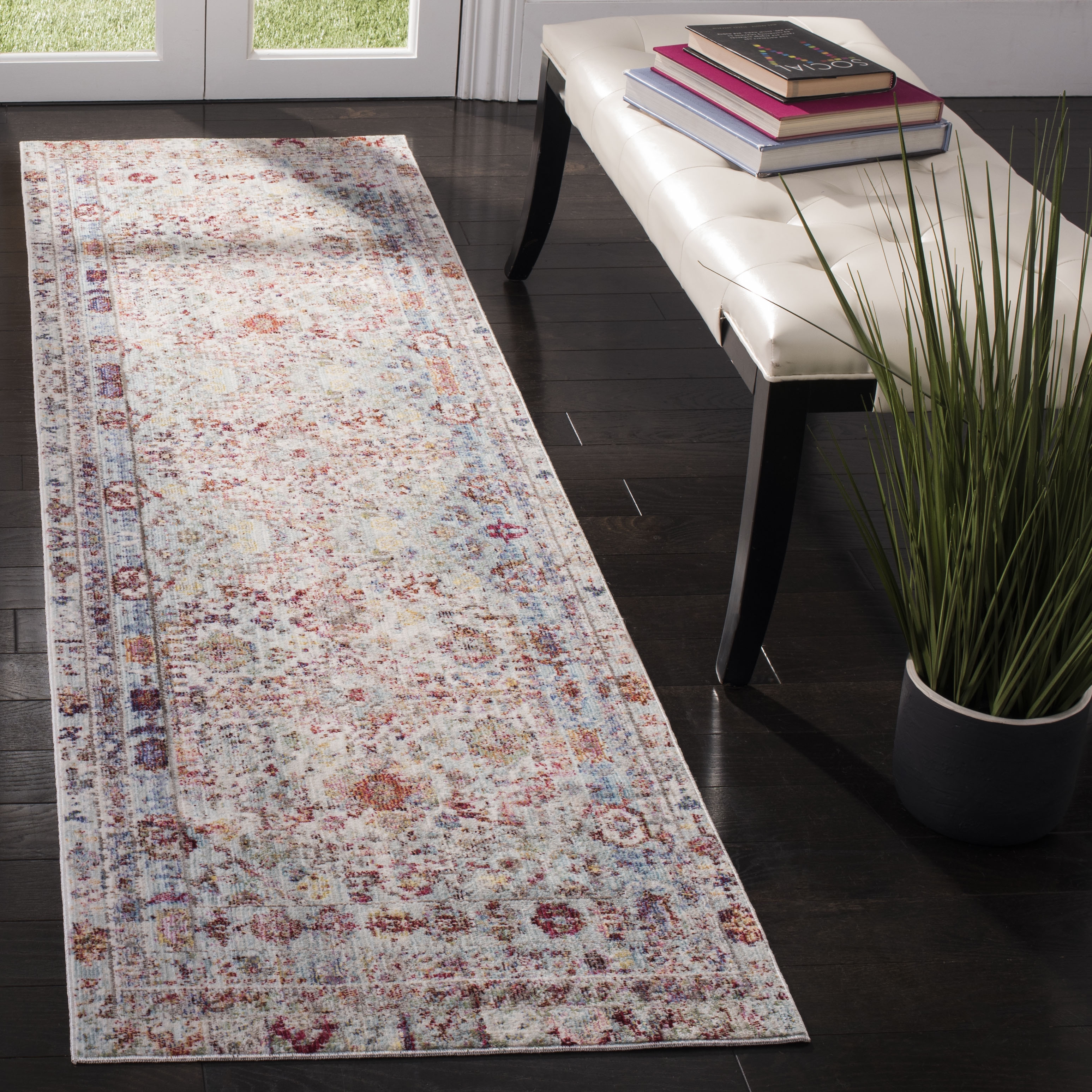 Arlo Home Woven Area Rug, VAL177M, Blue/Multi,  2' 3" X 4' - Image 1