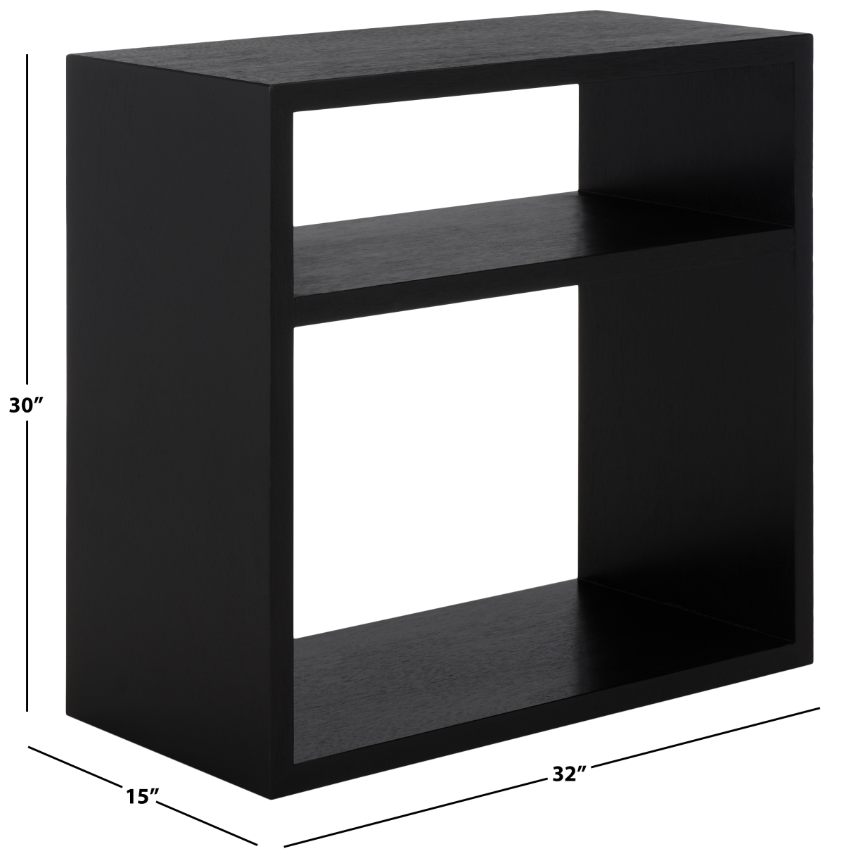 Munson 2 Shelf Console Table - Black - Safavieh - Image 8