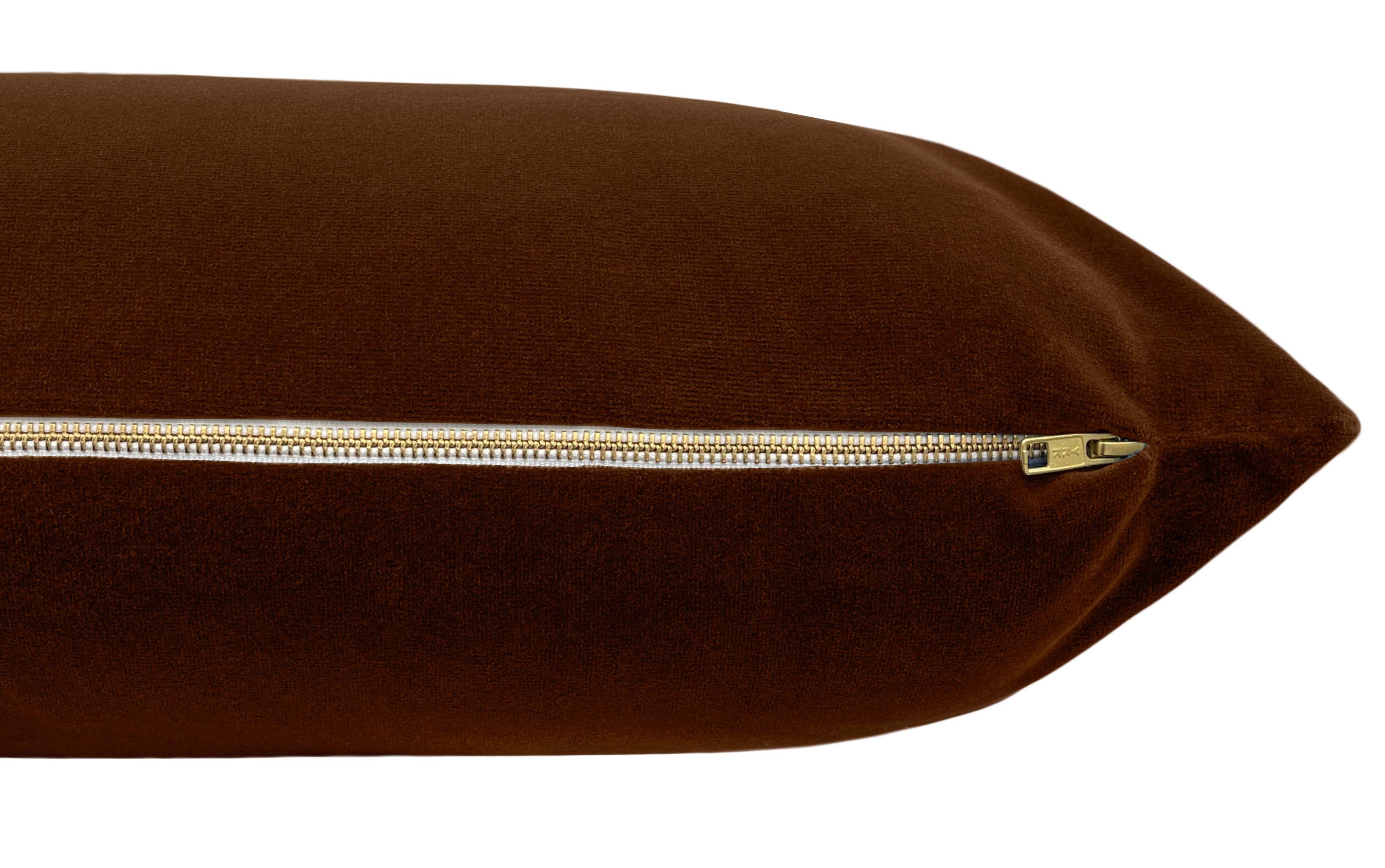 THE XL LUMBAR :: SIGNATURE VELVET // COGNAC - 14" X 48" - Image 1