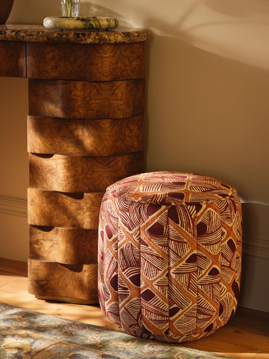 Romi Footstool, Akley Jacquard, US - Image 0